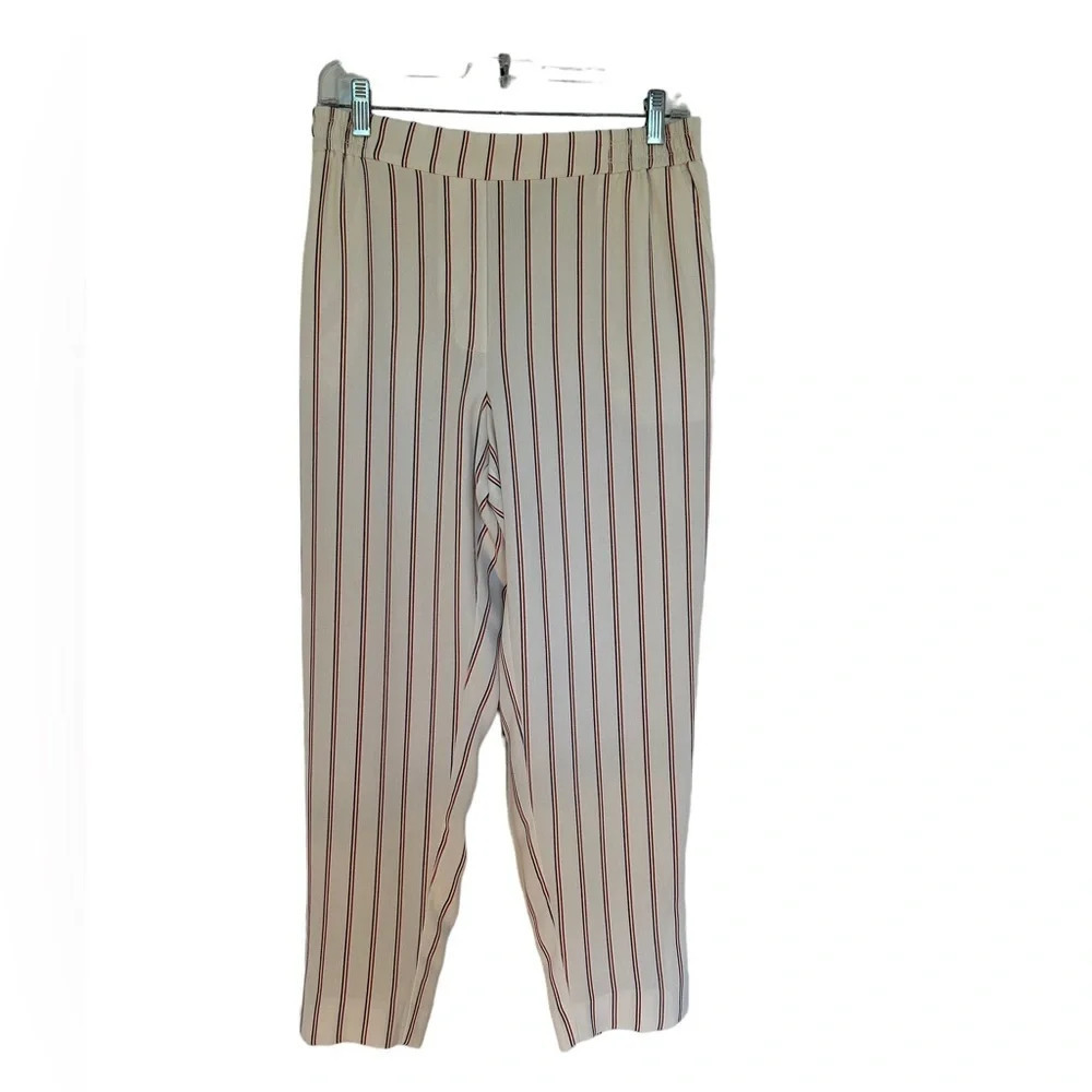 Anthropologie Striped Essential Pull-On Trousers Pants Size Small